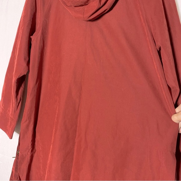 Vintage Apropos Red Orange Oversized Lightweight Jacket With Hood M - Picture 14 of 16